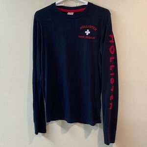 Hollister Black Long Sleeve with Red Details